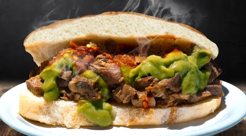 Torta de arrachera